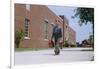 Boy Walking to School-William P. Gottlieb-Framed Photographic Print