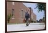Boy Walking to School-William P. Gottlieb-Framed Photographic Print