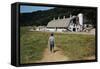 Boy Walking Towards a Barn-William P. Gottlieb-Framed Stretched Canvas