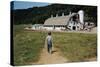 Boy Walking Towards a Barn-William P. Gottlieb-Stretched Canvas