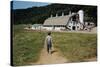 Boy Walking Towards a Barn-William P. Gottlieb-Stretched Canvas