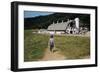 Boy Walking Towards a Barn-William P. Gottlieb-Framed Photographic Print