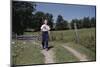 Boy Walking with Fishing Pole-William P. Gottlieb-Mounted Photographic Print