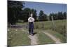 Boy Walking with Fishing Pole-William P. Gottlieb-Mounted Photographic Print