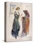 Boy Wanted! a Girl on Her Own Plays Her Phonograph-James Montgomery Flagg-Stretched Canvas