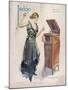 Boy Wanted! a Girl on Her Own Plays Her Phonograph-James Montgomery Flagg-Mounted Photographic Print