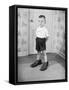 Boy Wearing Men's Shoes-Philip Gendreau-Framed Stretched Canvas