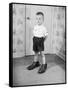 Boy Wearing Men's Shoes-Philip Gendreau-Framed Stretched Canvas