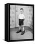 Boy Wearing Men's Shoes-Philip Gendreau-Framed Stretched Canvas