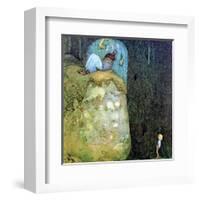 Boy Who Was Not Afraid of Trolls-John Bauer-Framed Art Print