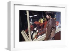 Boy Window Shopping at a Toystore-William P. Gottlieb-Framed Photographic Print