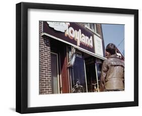 Boy Windowshopping at Toyland-William P. Gottlieb-Framed Photographic Print