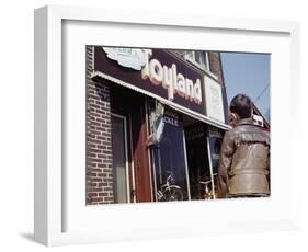 Boy Windowshopping at Toyland-William P. Gottlieb-Framed Photographic Print