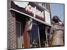 Boy Windowshopping at Toyland-William P. Gottlieb-Mounted Photographic Print