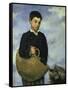 Boy with a Basket and Dog, 1860-Edouard Manet-Framed Stretched Canvas