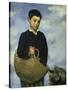 Boy with a Basket and Dog, 1860-Edouard Manet-Stretched Canvas