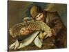 Boy with a basket full of sea food-Giacomo Ceruti-Stretched Canvas