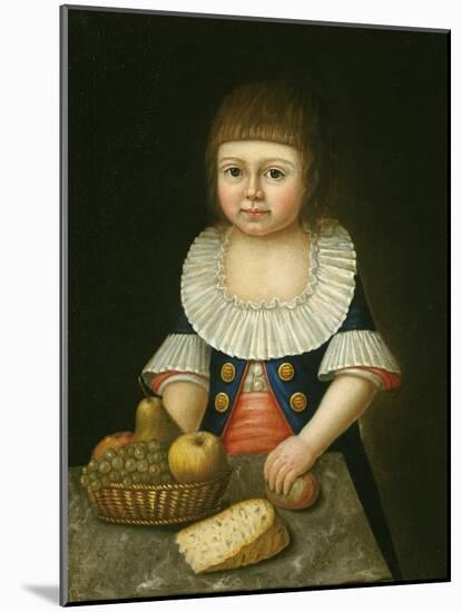 Boy with a Basket of Fruit, c.1790-American School-Mounted Giclee Print