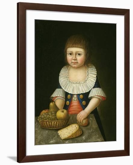 Boy with a Basket of Fruit, c.1790-American School-Framed Giclee Print