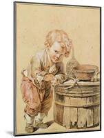 Boy with a Broken Egg, Ca 1756-Jean-Baptiste Greuze-Mounted Giclee Print