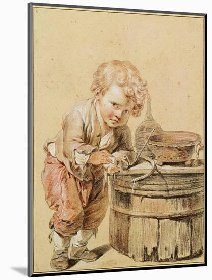 Boy with a Broken Egg, Ca 1756-Jean-Baptiste Greuze-Mounted Giclee Print