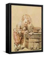 Boy with a Broken Egg, Ca 1756-Jean-Baptiste Greuze-Framed Stretched Canvas