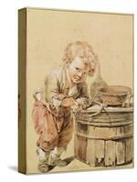 Boy with a Broken Egg, Ca 1756-Jean-Baptiste Greuze-Stretched Canvas
