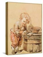 Boy With a Broken Egg-Jean-Baptiste Greuze-Stretched Canvas