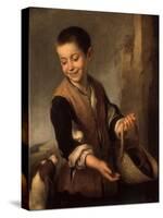 Boy with a Dog, Between 1655 and 1660-Bartolomé Estéban Murillo-Stretched Canvas