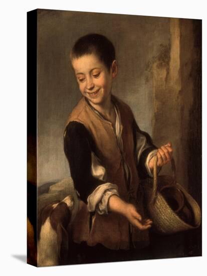 Boy with a Dog, Between 1655 and 1660-Bartolomé Estéban Murillo-Stretched Canvas