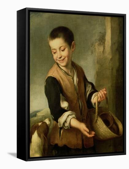 Boy with a Dog, circa 1650-Bartolome Esteban Murillo-Framed Stretched Canvas