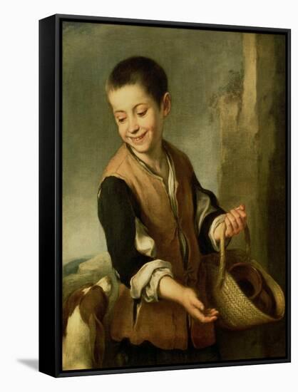 Boy with a Dog, circa 1650-Bartolome Esteban Murillo-Framed Stretched Canvas