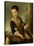 Boy with a Dog, circa 1650-Bartolome Esteban Murillo-Stretched Canvas