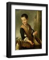 Boy with a Dog, circa 1650-Bartolome Esteban Murillo-Framed Giclee Print