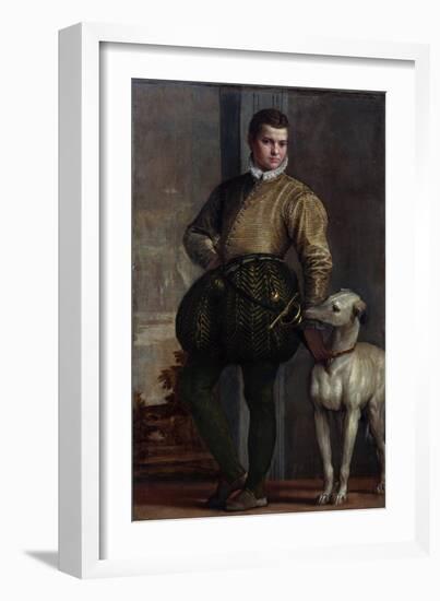 Boy with a Greyhound, c.1570s-Veronese-Framed Giclee Print