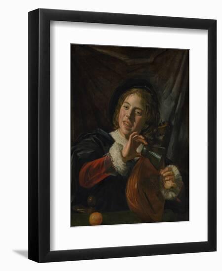 Boy with a Lute, c.1625-Frans Hals-Framed Giclee Print