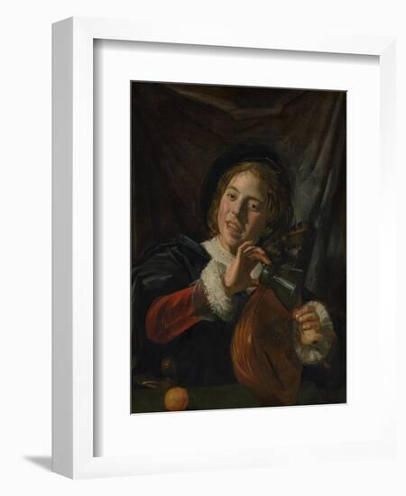 Boy with a Lute, c.1625-Frans Hals-Framed Giclee Print