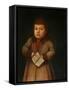 Boy with an Alphabet book, First quarter of 19th century-null-Framed Stretched Canvas