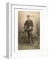 Boy with Bicycle-null-Framed Art Print