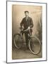 Boy with Bicycle-null-Mounted Art Print