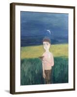 Boy with Bird, 2002-Roya Salari-Framed Giclee Print