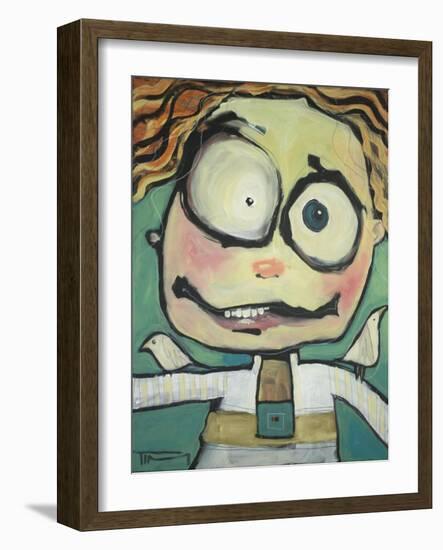 Boy with Birds-Tim Nyberg-Framed Giclee Print