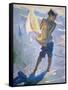 Boy With Boat-John Asaro-Framed Stretched Canvas