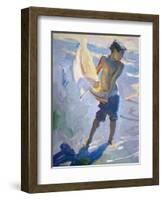 Boy With Boat-John Asaro-Framed Giclee Print