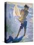 Boy With Boat-John Asaro-Stretched Canvas