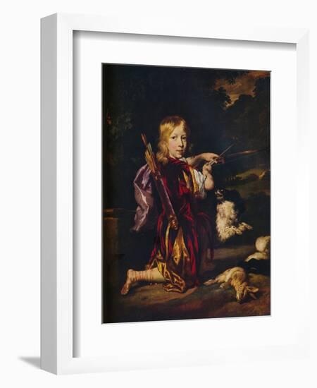 'Boy with Bows and Arrows', c1670-Nicolaes Maes-Framed Giclee Print