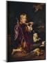 'Boy with Bows and Arrows', c1670-Nicolaes Maes-Mounted Giclee Print