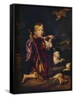 'Boy with Bows and Arrows', c1670-Nicolaes Maes-Framed Stretched Canvas