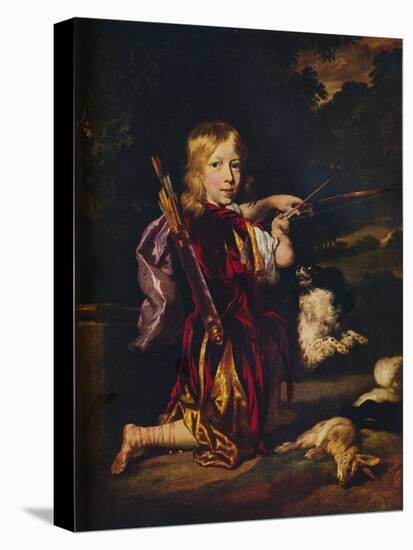 'Boy with Bows and Arrows', c1670-Nicolaes Maes-Stretched Canvas