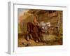 Boy with Calves and Trough-Henry Dawson-Framed Giclee Print